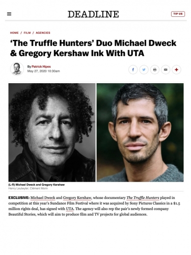 ‘The Truffle Hunters’ Duo Michael Dweck & Gregory Kershaw Ink With UTA