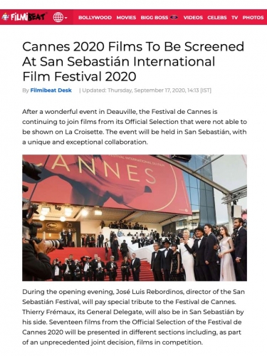 Cannes 2020 Films To Be Screened At San Sebastián International Film Festival 2020