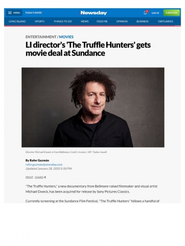LI director's 'The Truffle Hunters' gets movie deal at Sundance