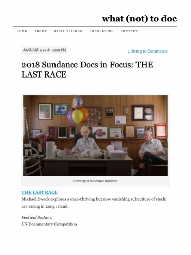 2018 Sundance Docs in Focus: THE LAST RACE