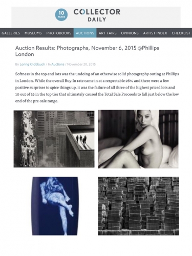 Auction Results: Photographs, November 6, 2015 Phillips, London