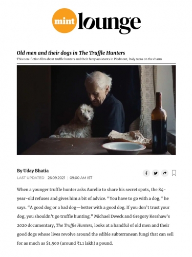 Old men and their dogs in The Truffle Hunters