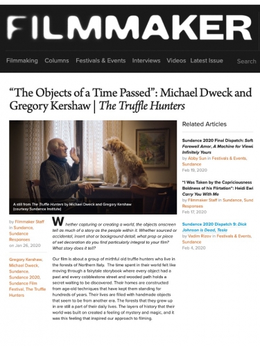 “The Objects of a Time Passed”: Michael Dweck and Gregory Kershaw | The Truffle Hunters
