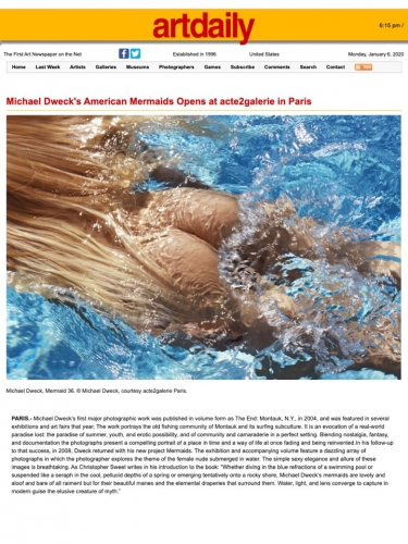 Michael Dweck's American Mermaids Opens at acte2galerie in Paris