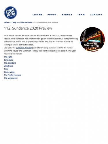 112: Sundance 2020 Preview