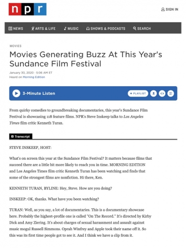 Movies Generating Buzz At This Year's Sundance Film Festival