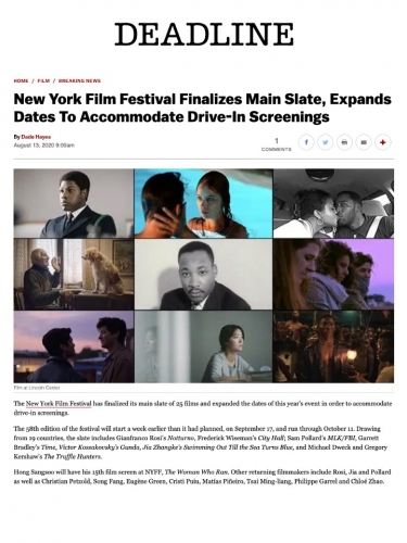 New York Film Festival Finalizes Main Slate