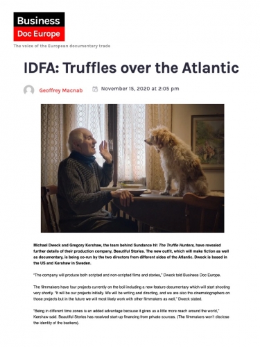 IDFA: Truffles over the Atlantic