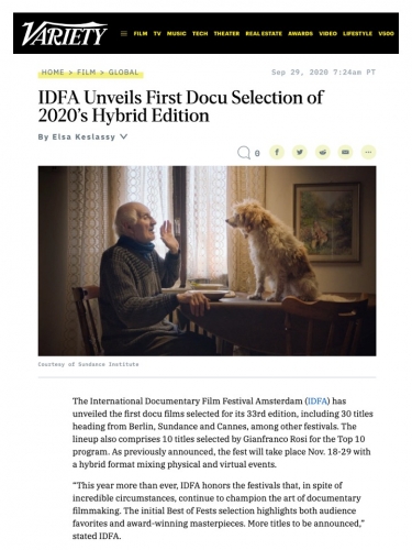 IDFA Unveils First Docu Selection of 2020’s Hybrid Edition